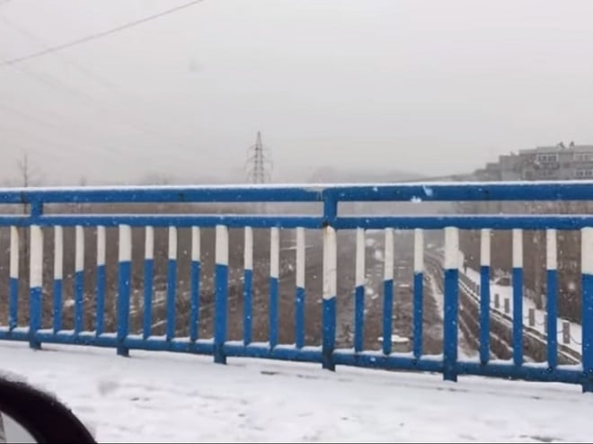 Речной мост Заснеженный мост