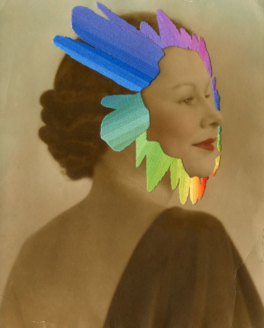 Вышитые фотопортреты Julie Cockburn