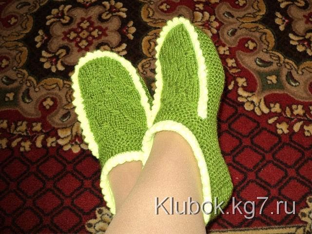 Вязать тапочки клубок Вязать тапочки клубок