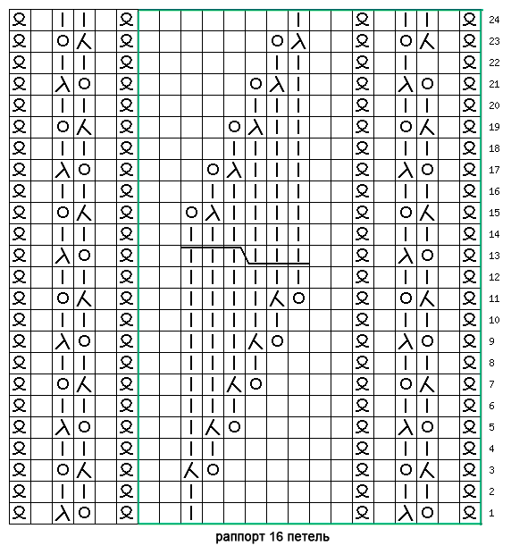 Красивые японские узоры спицами 6