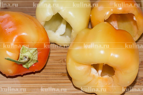 Маринованный перец на зиму Перец помыть, удалить семена.