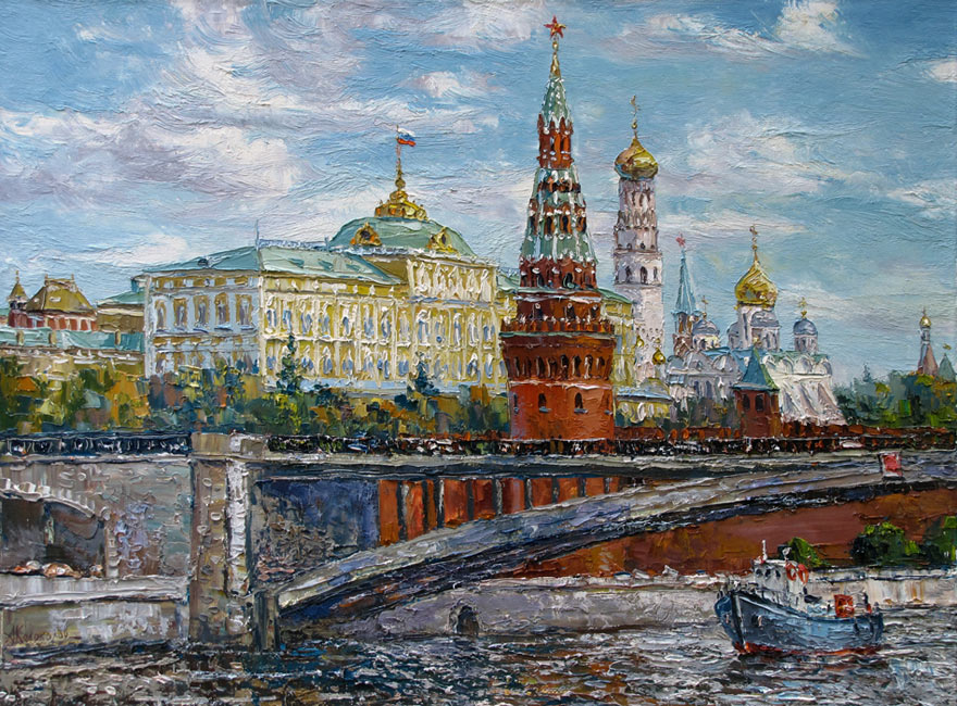  художник Колоколов Антон, Вид Кремля