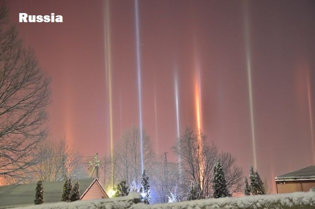 Световые столбы. Смена полюсов приближается?