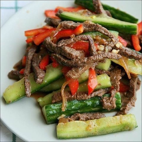 Огурцы с мясом по корейски. Огурцы с мясом по корейски.
