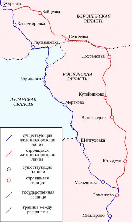 Железная дорога в обход Украины Железная дорога в обход Украины