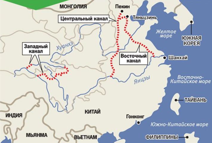китай, река, поворот, проект