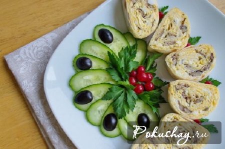 Закуска из лаваша со шпротами Закуска из лаваша со шпротами