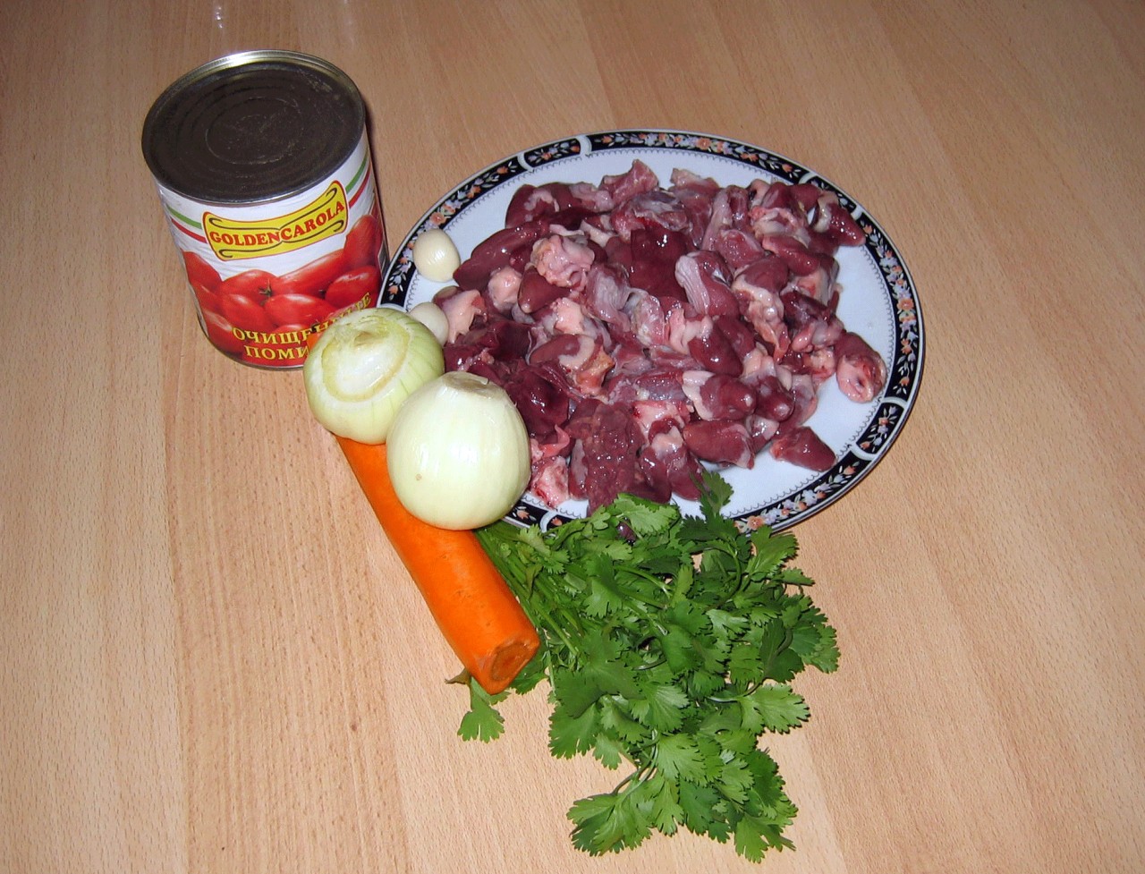 Рагу из куриных потрошков Рагу из куриных потрошков