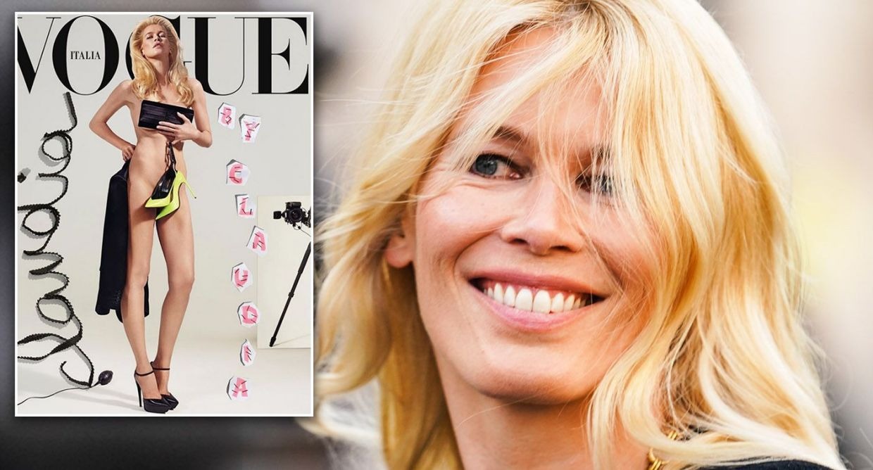 На том же месте, в тот же час: Клаудия Шиффер снялась обнаженной для журнала Vogue, как 25 лет назад