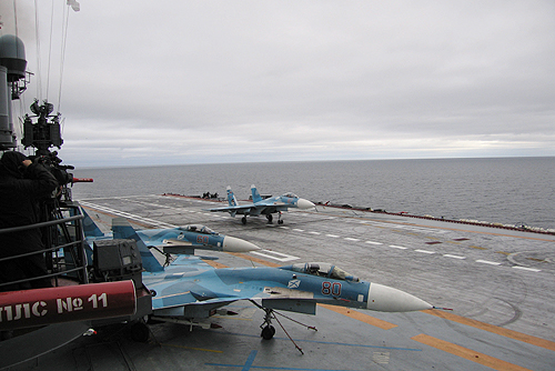 Су-33 на палубе "Адмирала Кузнецова"