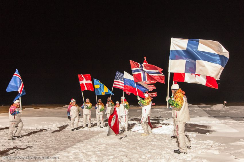 Олимпиада, огонь, факел, Северный Полюс