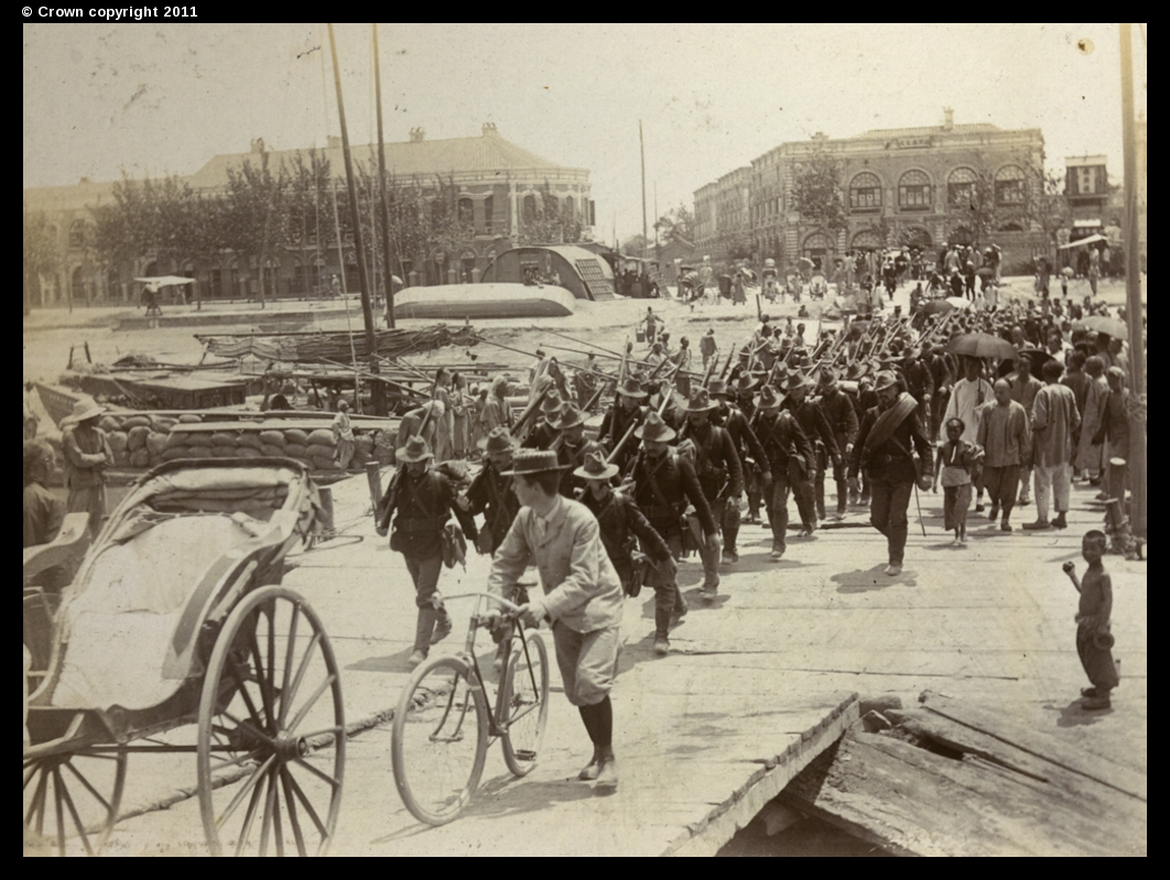 Пехота союзников Боксерское восстание. Союзные войска в Тяньцзине. 1900