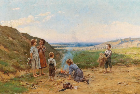 Художник Cesar Pattein (1850 – 1931). Счастливая сельская жизнь