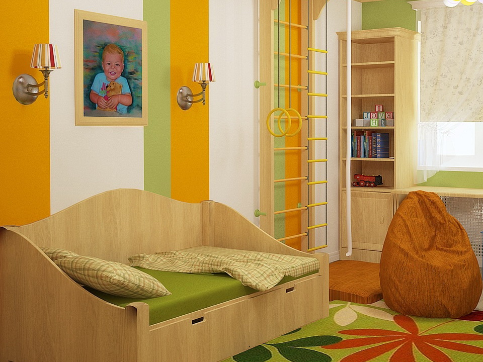 Расширение узкой комнаты с помощью цвета
