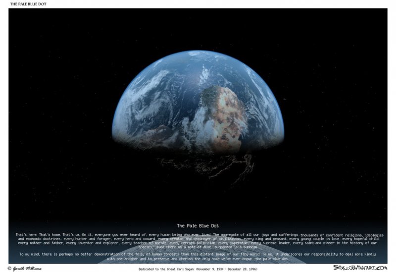 Фотография Земли с расстояния 6 млрд. километров
