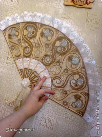Мастер-класс Поделка изделие Моделирование конструирование Филигранный веер МК Проволока Шпагат фото 20