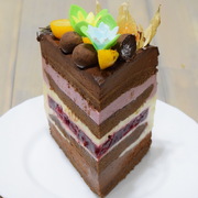 Муссовый торт Чёрный лес . Пошаговое исполнение.