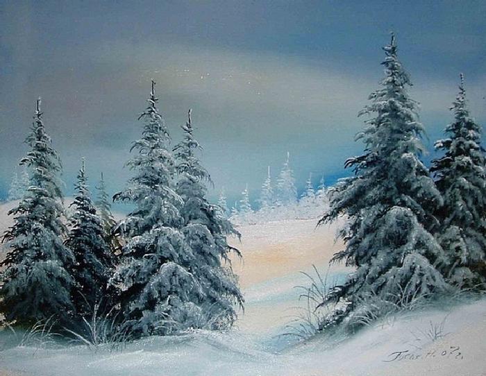 Зимние пейзажи современной художницы Натальи Гусак