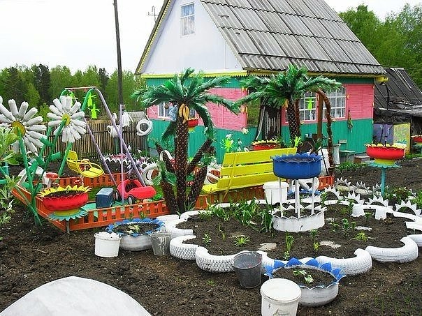 Фото поделок в саду и на даче Фото поделок в саду и на даче