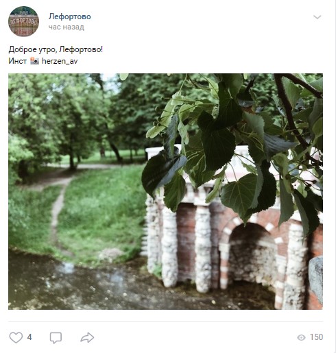 Фото дня: житель Лефортова сфотографировал «зеленую» часть района