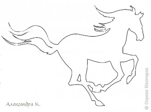Поделка изделие Новый год Вырезание Бумажные лошадки Бумага Нитки фото 8