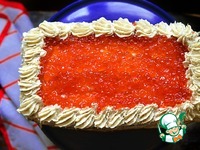 Селёдочный торт с красной икрой ингредиенты