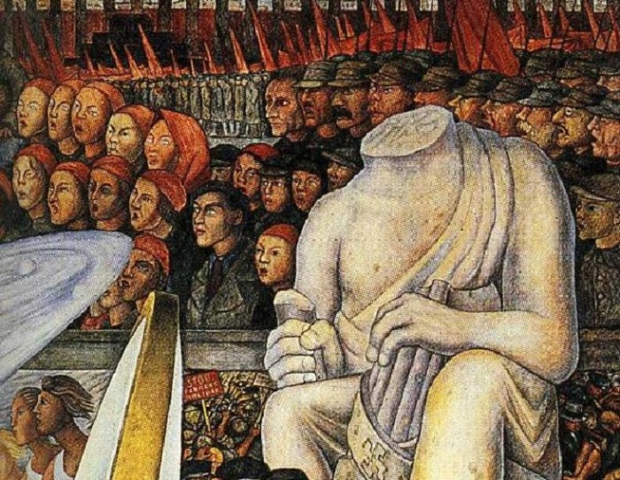 Человек, управляющий Вселенной. Фрагмент фрески. Автор: Диего Ривера. Человек, управляющий Вселенной. Фрагмент фрески. Автор: Диего Ривера.