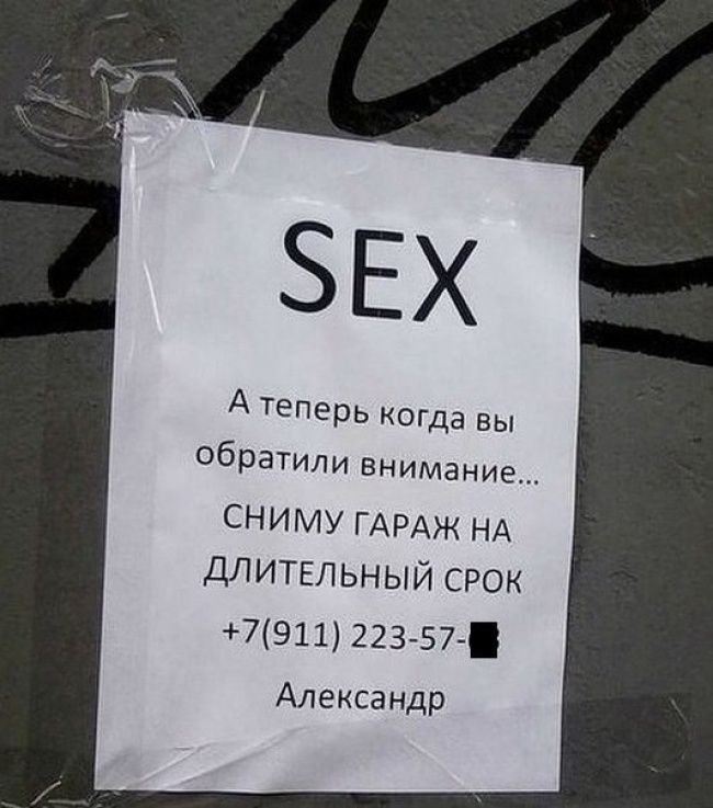 Самые оригинальные народные объявления уходящего года объявления, юмор