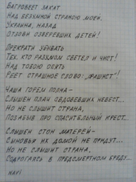Николаев, подъем — от бандеров уйдем!