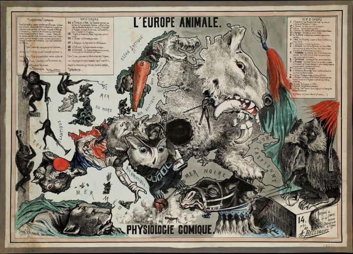 Карикатуры европейского масштаба: самые оригинальные карты в "лицах" разных веков