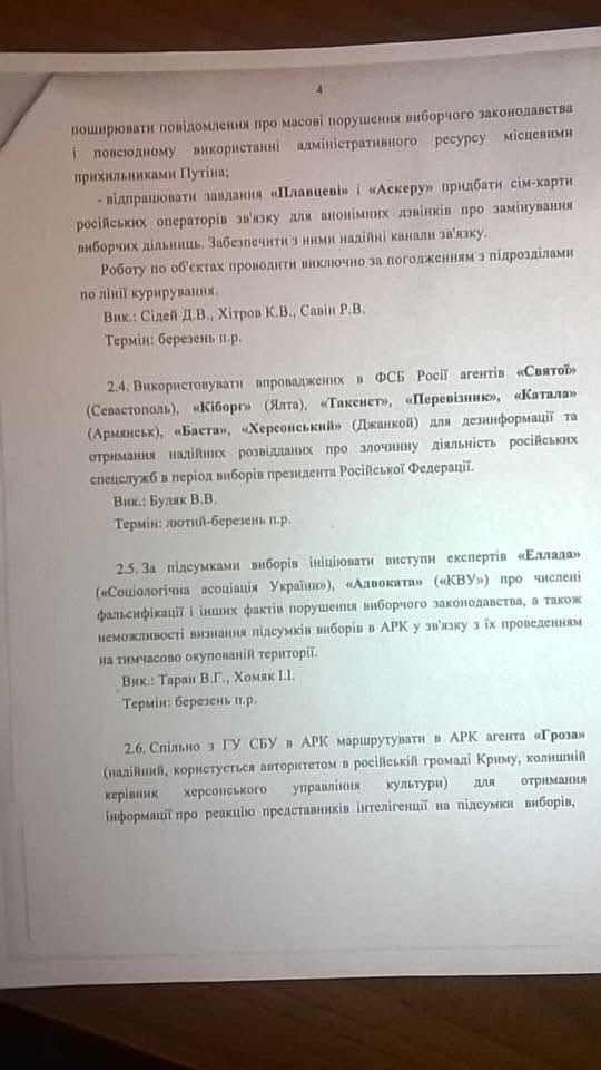 Украинские спецслужбы готовят серию провокаций в Крыму – документ Украинские спецслужбы готовят серию провокаций в Крыму – документ