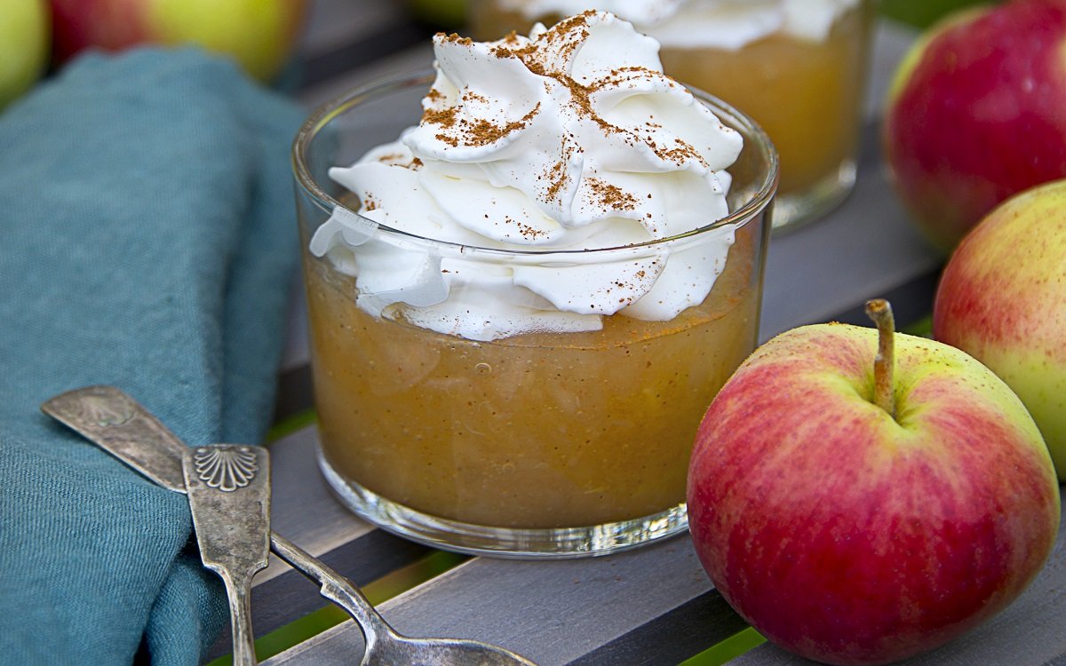 : Яблочный кисель из яблок со сливками мороженым пошаговый рецепт с фото