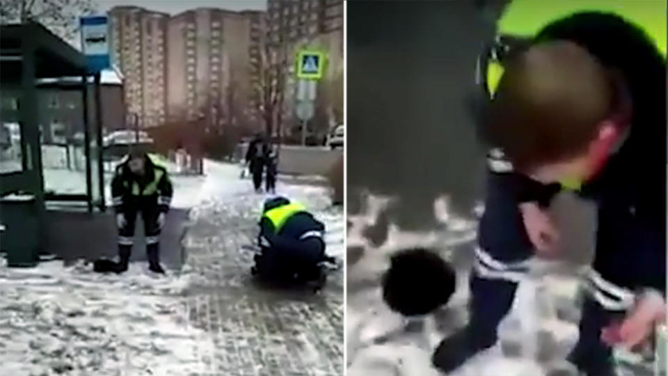 Мужчину, напавшего с ножом на полицейского в Мытищах, арестовали