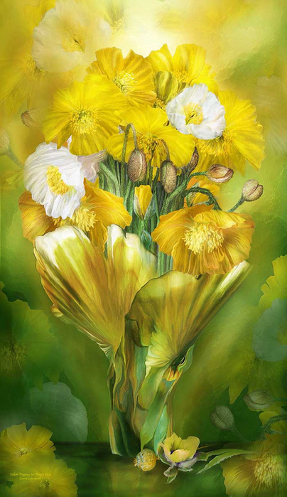 yellow-poppies-in-poppy-vase-carol-cavalaris2 (404x700, 341Kb)