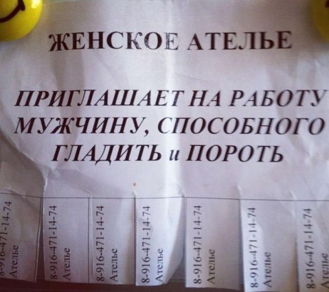 Самые оригинальные народные объявления уходящего года объявления, юмор