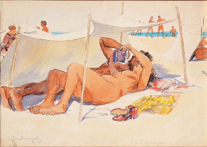 На бесстыжем пляже.(1930). Автор: Иван Владимиров. На бесстыжем пляже.(1930). Автор: Иван Владимиров.