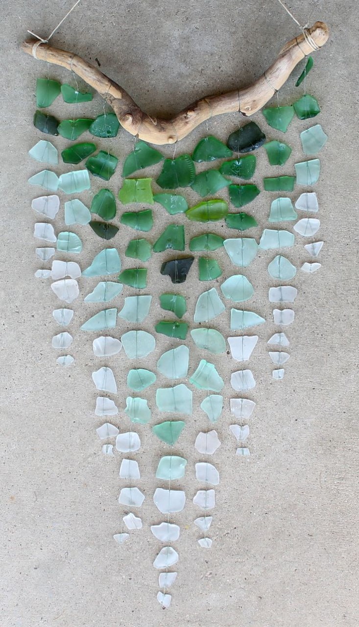 DIY Ombre Sea Glass Wind Chime