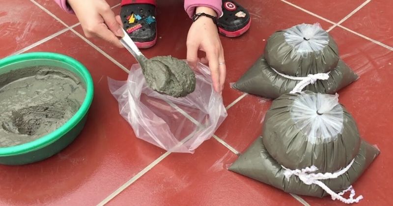 Красота из цемента и пластикового пакета — это гениально