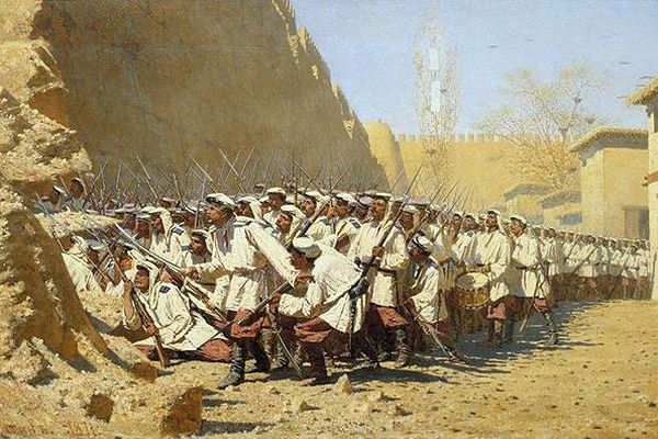 Историческое сражение в Средней Азии история, средняя азия, армия, сражение, битва