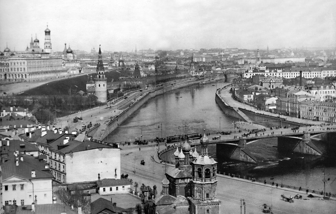 УНИКАЛЬНЫЕ ФОТОГРАФИИ ДОРЕВОЛЮЦИОННОЙ МОСКВЫ Большой Каменный мост в Москве.