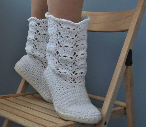 Пинетки сапожки крючком. Мастер класс. Booties crochet.