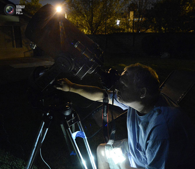 Как проходило полное лунное затмение