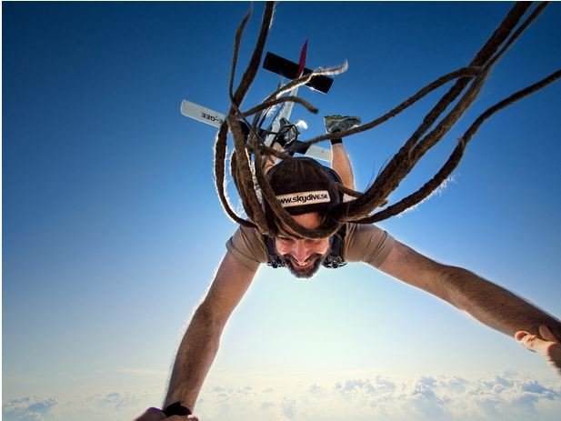 Экстремальные фотографии, сделанные во время прыжков с парашютом