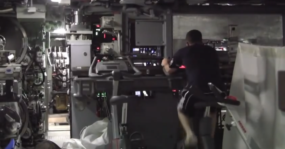 subs-also-have-limited-gyms--generally-small-with-just-one-or-two-machines--to-allow-sailors-to-keep-in-shape-while-deployed