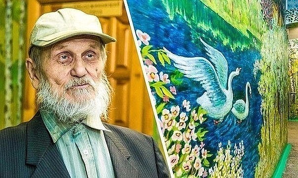 90-летний сторож-энтузиаст превратил школу в картинную галерею