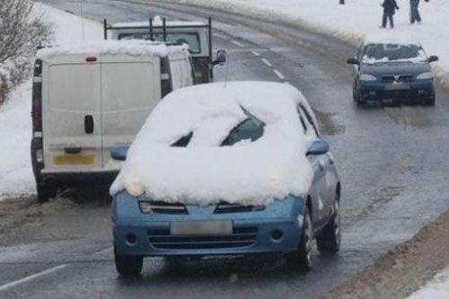 Iced-windscreen