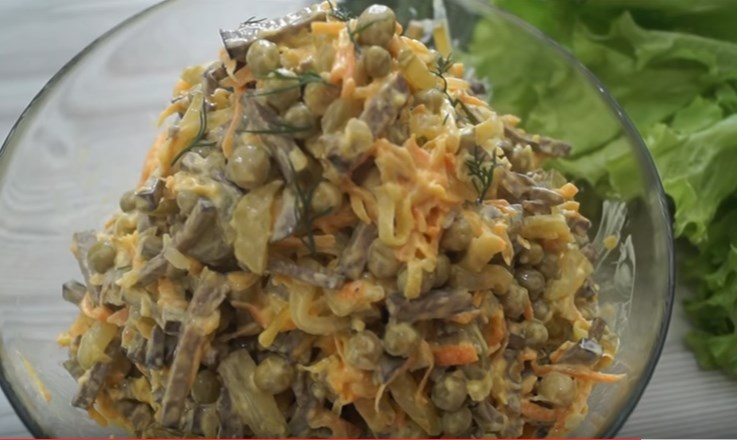 Печеночный салат. Вкуснейший салат из печени