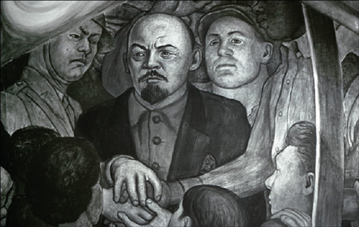 Фрагмент фрески. Автор: Диего Ривера. Фрагмент фрески. Автор: Диего Ривера.