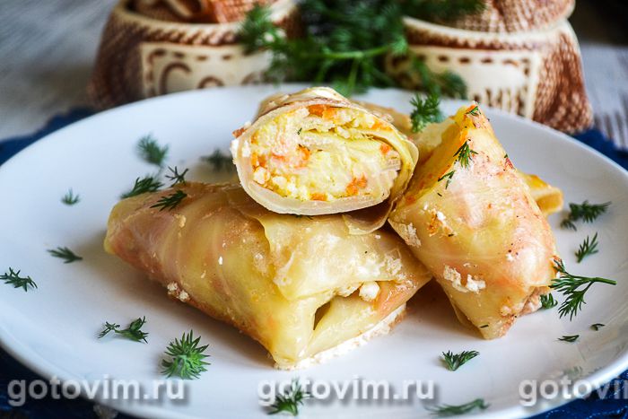 Голубцы с пшеном