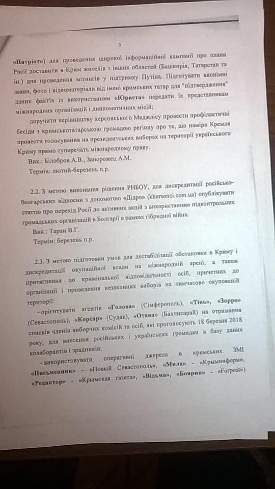 Украинские спецслужбы готовят серию провокаций в Крыму – документ Украинские спецслужбы готовят серию провокаций в Крыму – документ